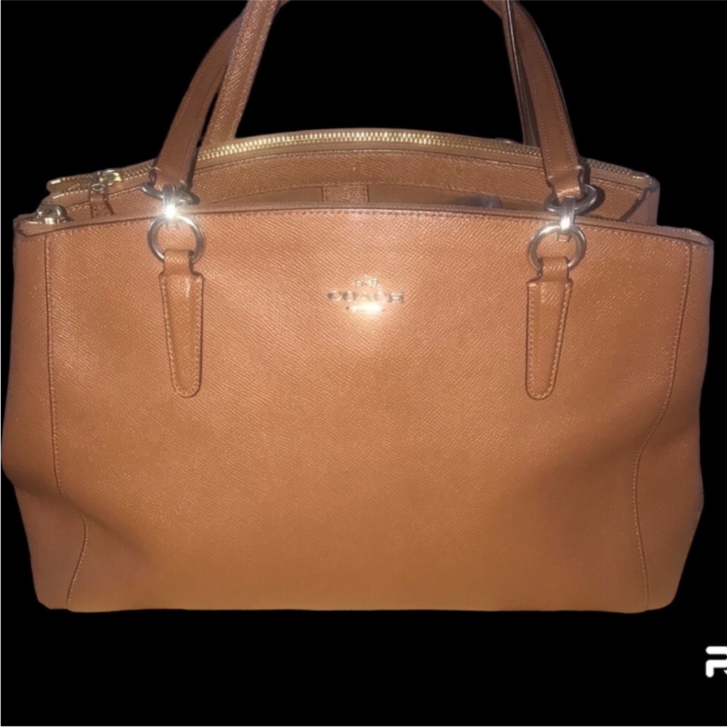 Leather Coach Tote Bag